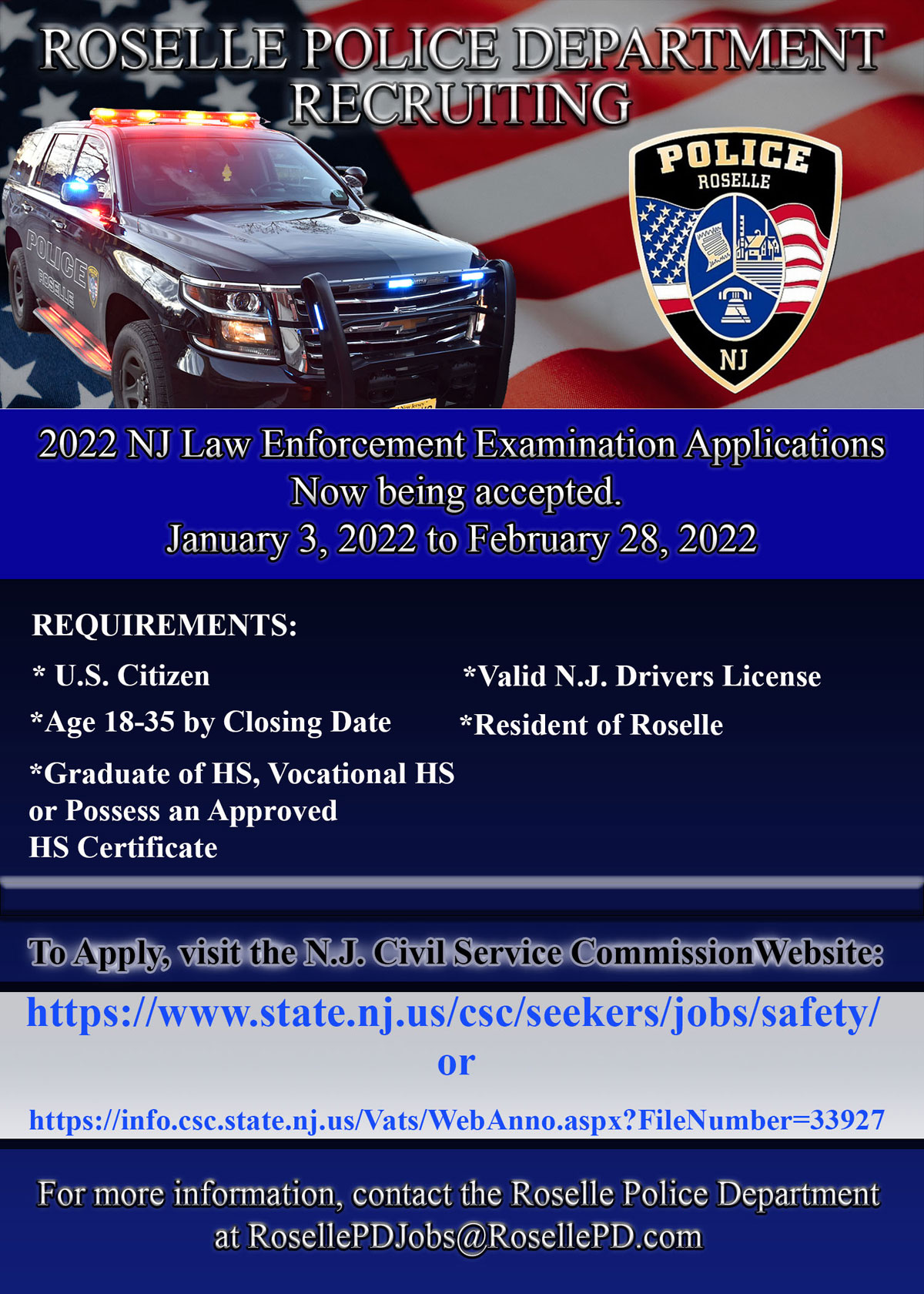 MISSION STATEMENT OF THE ROSELLE POLICE DEPARTMENT Roselle Police