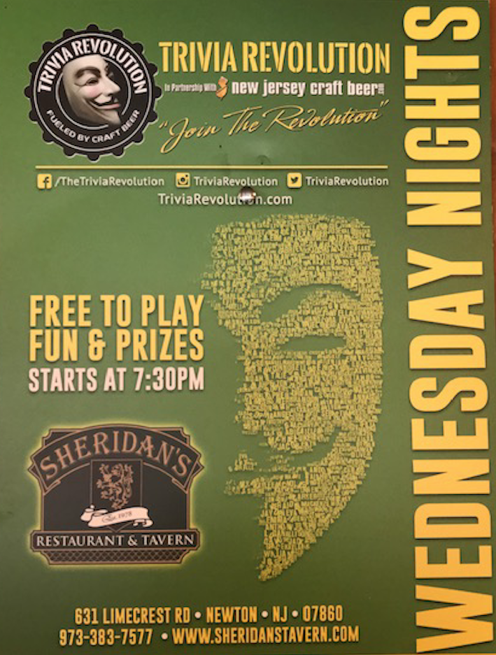 TRIVIA REVOLUTION TONIGHT AT SHERIDAN'S