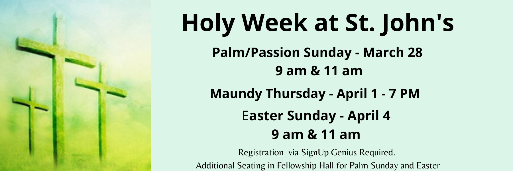 Holy Week at St. John's!
