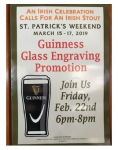 GUINNESS GLASS ETCHING FRIDAY NIGHT