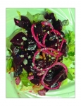 Beet Salad
A popular selection from our "special" menu... Roasted beets, sundried cherries, red onions, and candied walnuts with a drizzle of oil and lemon topped with crumbled Gorgonzola cheese.