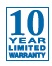 10 Year Warranty