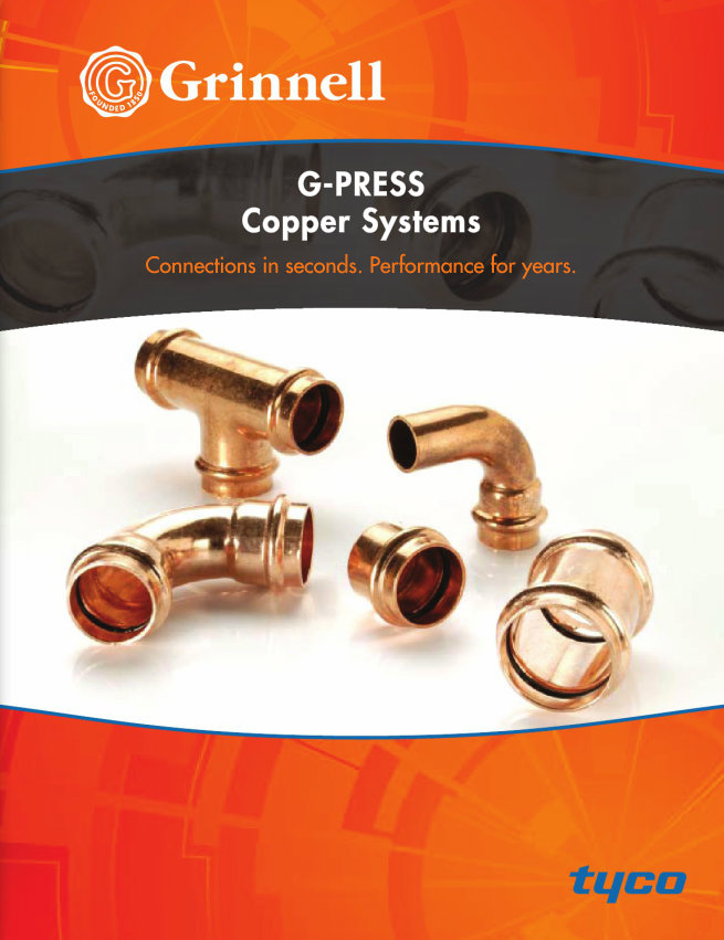 GPress Copper Fittings Connections in seconds. Performance for Years.