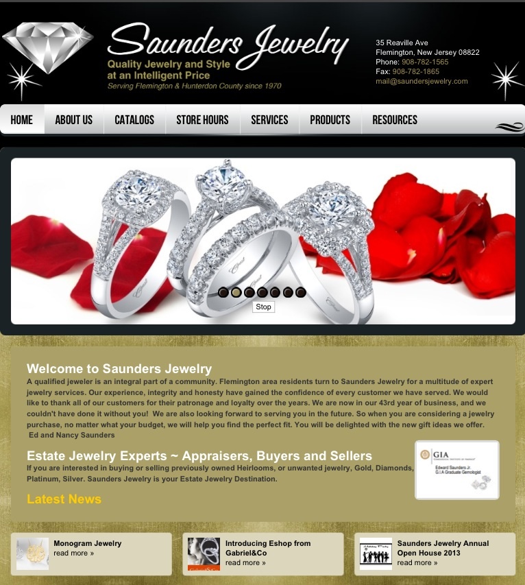 Saunders Jewelry Has A Newly Redesigned page Saunders Jewelry